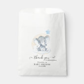 Blue Elephant Boy Baby Dusche Gefallen Taschen Geschenktütchen (Vorderseite)
