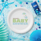 Blue Elephant Boy Baby Dusche Pappteller (Party)