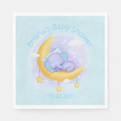 Blue Elephant Boy Baby Dusche Serviette (Vorderseite)