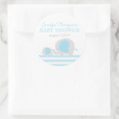 Blue Elephant Boy Baby Shower Gefallen Tag Sticker (Tasche)