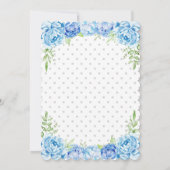 Blue Elephant Boy Baby Shower Sprinkle Einladung (Rückseite)