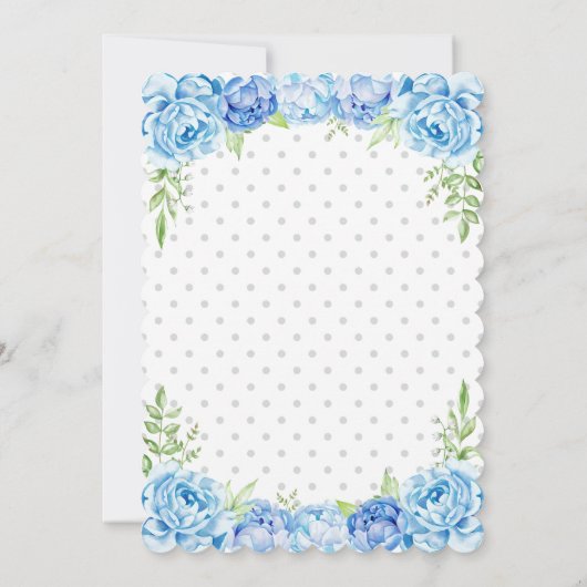 Blue Elephant Boy Baby Shower Sprinkle Einladung (Rückseite)