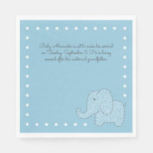 Blue Elephant Boy Baby Showpapier Napkin Serviette