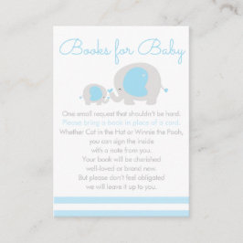 Blue Elephant Boy Books for Baby Einladung Insert