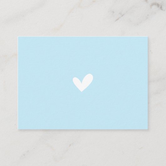 Blue Elephant Boy Diaper Raffle Ticket Begleitkarte (Rückseite)