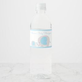 Blue Elephant Boy Water Flasche Labels Wasserflaschenetikett