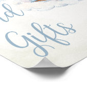 Blue Elephant Bücher und Geschenke Baby Shower Tis Poster (Ecke)