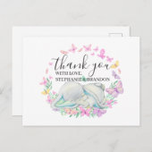 Blue Elephant Butterfets Danke Karte (Vorne/Hinten)