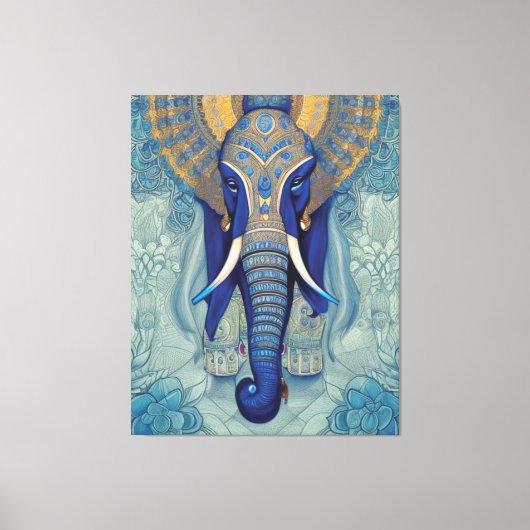 Blue Elephant Canvas Print Leinwanddruck (Vorderseite)