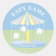 Blue Elephant Carousel Geburtstag