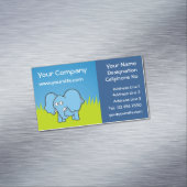 Blue Elephant Cartoon Magnetic Business Card Magnetische Visitenkarte (Beispiel)