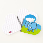 Blue Elephant Cartoon Notizbuch (Innenseite)