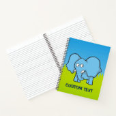 Blue Elephant Cartoon Notizbuch (Innenseite)
