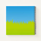 Blue Elephant Cartoon Notizbuch (Rückseite)