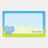 Blue Elephant Cartoon Post-it Klebezettel (Vorderseite)