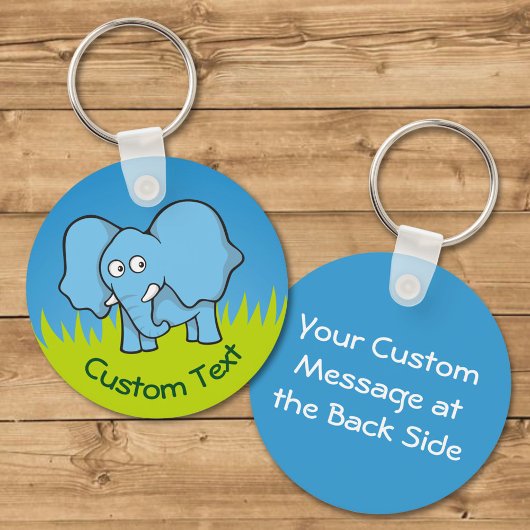 Blue Elephant Cartoon Schlüsselanhänger