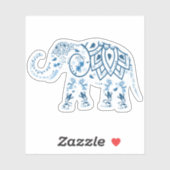 Blue Elephant Custom Cut Vinyl Sticker (Blatt)