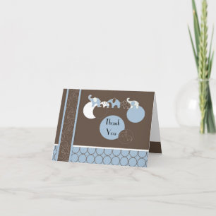 Blue Elephant Dankeschön Card Dankeskarte