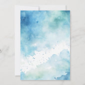 Blue Elephant erste Geburtstagsparty Einladung (Rückseite)