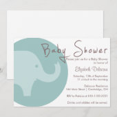 Blue Elephant Es ist eine Boy Baby Dusche Einladun Einladung (Vorne/Hinten)