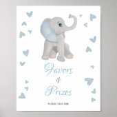 Blue Elephant Favorit & Prizes Kinderduschzeichen Poster (Vorne)