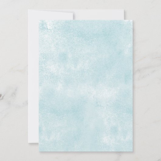 Blue Elephant Gold Twinkle Little Star Baby Dusche Einladung (Rückseite)