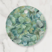 Blue Elephant Greenerenery Baby Shower Vielen Dank Geschenkanhänger (Rückseite)