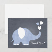 Blue Elephant Heart Postkarte (Vorne/Hinten)