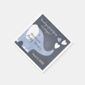 Blue Elephant Heart Serviette (Ecke)