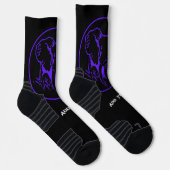 Blue Elephant Hinzufügen Text gedruckt Elegant Sti Socken (Rechts)