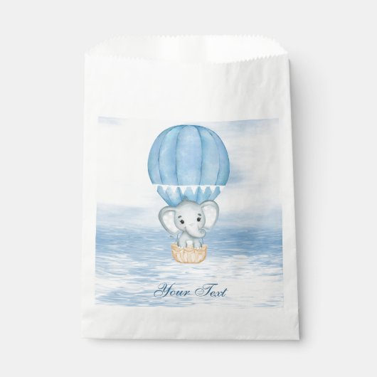 Blue Elephant Hot Air Ballon Gevor Bag Geschenktütchen (Vorderseite)