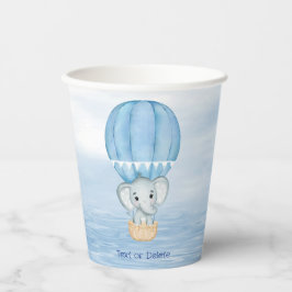 Blue Elephant Hot Air Ballon Papier Cups Pappbecher