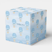 Blue Elephant Hot Air Balloon Gefälligkeitsbox Geschenkschachtel (Rückseite)