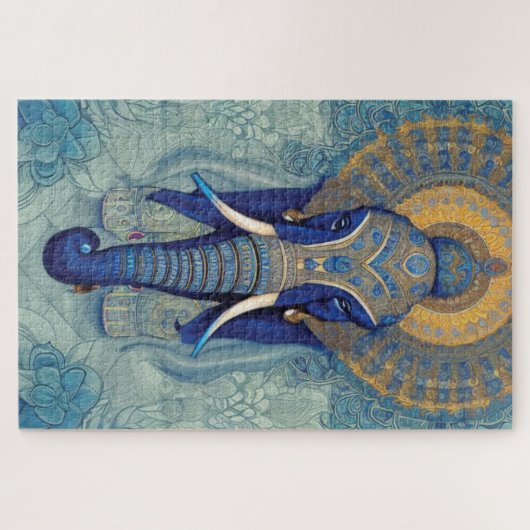 Blue Elephant Jigsaw Puzzle (Horizontal)