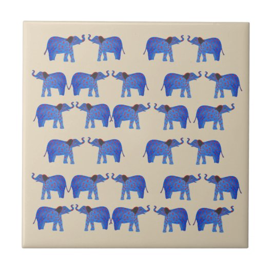 Blue Elephant Keramik Foto Tile Fliese (Vorderseite)