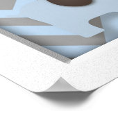 Blue Elephant Kinderzimmer Word Wall Art Poster (Ecke)