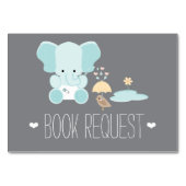 BLUE ELEPHANT KLEINE BIRD BOOK REQEUST CARD TISCHNUMMER (Rückseite)