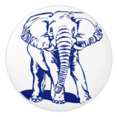 Blue Elephant Line Zeichnend Keramik Knoblauch Keramikknauf (Vorderseite)