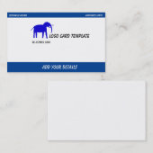 Blue Elephant Logo Visitenkarte (Vorne/Hinten)