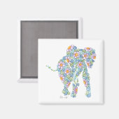 Blue Elephant Magnet (Vorderseite/Rückseite)