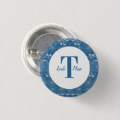 Blue Elephant Mandala Button (Vorne & Hinten)
