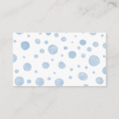 Blue Elephant mit Ballon-Büchern für Baby Begleitkarte (Rückseite)