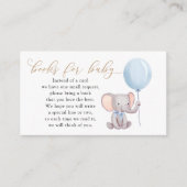 Blue Elephant mit Ballon-Büchern für Baby Begleitkarte (Vorderseite)