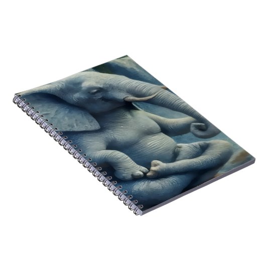 Blue Elephant Notebook Notizblock (Rechte Seite)