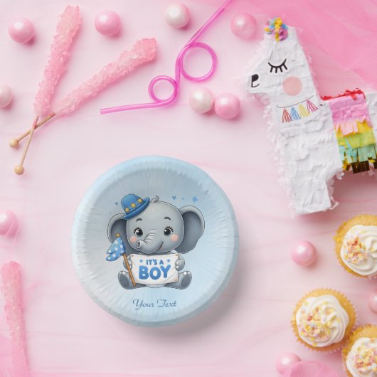 Blue Elephant Paper Bowl Pappteller (Party)