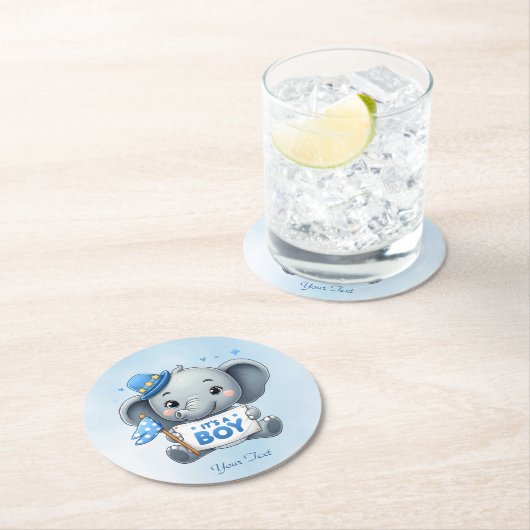 Blue Elephant Paper Untersetzer (Vor Ort)