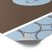 Blue Elephant Personalisiert Room Poster (Ecke)