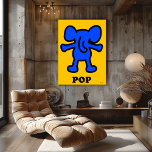 Blue Elephant Pop Art - Bold Animal Silhouette Poster<br><div class="desc">Dieses blaue Elefanten-Pop-Kunstposter zeichnet sich durch eine kühne Silhouette auf hellgelbem Hintergrund aus. Mit dicken Konturen und spielerischem Stil ist es Teil der Pop Animal Collection,  die sich ideal für farbenfrohe Innenräume,  moderne Dekoration oder Kinderräume eignet.</div>