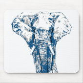 Blue Elephant - Pop Art Style & Posterized Mousepad (Vorne)