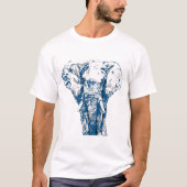Blue Elephant - Pop Art Style & Posterized T-Shirt (Vorderseite)